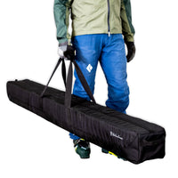 Mountain Essential Ski Travel Bag - Water Resistant Padded Carry Case Holds Single Pair of Skis