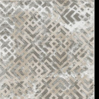 7x10 Sand & Light Blue Geometric Area Rug
