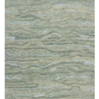 8x10 Blue, Green & Beige Abstract Hand-Tufted Area Rug