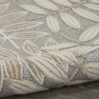 8' x 11' Natural Leaves Indoor Outdoor Rug