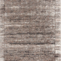 4' x 6' Ivory and Brown Retro Mod Rug