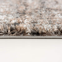 4' x 6' Ivory and Brown Retro Mod Rug