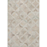 8x10 Ivory Abstract Indoor Area Rug – Loomed Polyester, Machine Washable