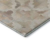 8x10 Ivory Abstract Indoor Area Rug – Loomed Polyester, Machine Washable