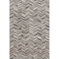 8x10 ft Gray Abstract Indoor Area Rug – Loomed Polyester, Machine Washable