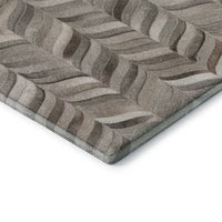 8x10 ft Gray Abstract Indoor Area Rug – Loomed Polyester, Machine Washable
