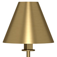 Brass Candlestick Table Lamp – 28-Inch, Cone Shade