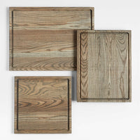 Grey Wash Face-Grain Cutting Board – 16" × 16", Ash Wood with Driftwood Teak Oil Finish