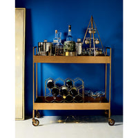11-Bottle Gold Wine Rack – Iron, Gold-Plated Finish