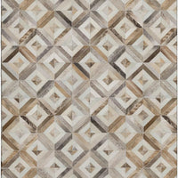 8x10 Gray Geometric Indoor Area Rug – Loomed Polyester, Machine Washable
