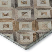 8x10 Gray Geometric Indoor Area Rug – Loomed Polyester, Machine Washable