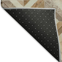 8x10 Gray Geometric Indoor Area Rug – Loomed Polyester, Machine Washable