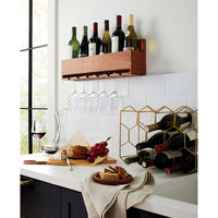 11-Bottle Gold Wine Rack – Iron, Gold-Plated Finish