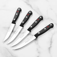Wüsthof Gourmet 4-Piece Steak Knife Set - German Steel Cutlery