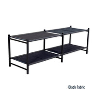Aspen Modular Shoe Rack Double - Adjustable Steel Frame Shoe Storage Organizer