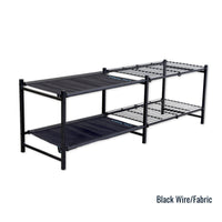 Aspen Modular Shoe Rack Double - Adjustable Steel Frame Shoe Storage Organizer
