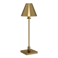 Brass Candlestick Table Lamp – 28-Inch, Cone Shade