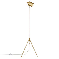 Brass Tripod Floor Lamp – 56-Inch, Dome Shade