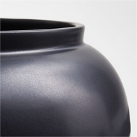 Jimena Black Ceramic Centerpiece Bowl – 10" Diameter, Matte Finish