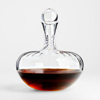Lucia Swirled Glass Decanter – Hand-Blown Crystalline Glass with Optic Swirl Design