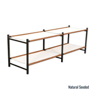 Aspen Modular Shoe Rack Double - Adjustable Steel Frame Shoe Storage Organizer