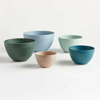 Bamboo Mixing Bowls Set of 5 – Sustainable Bamboo, Varying Sizes