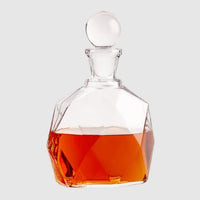 Spectrum Decanter – 32 oz Hand-Blown Lead-Free Crystalline Glass with Faceted Design