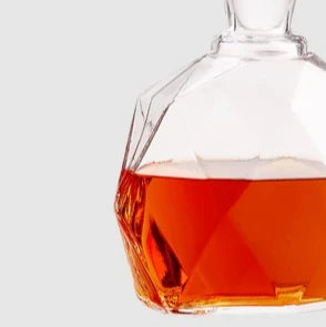 Spectrum Decanter – 32 oz Hand-Blown Lead-Free Crystalline Glass with Faceted Design