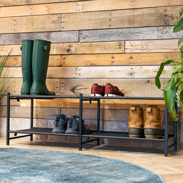 Aspen Modular Shoe Rack Double - Adjustable Steel Frame Shoe Storage Organizer