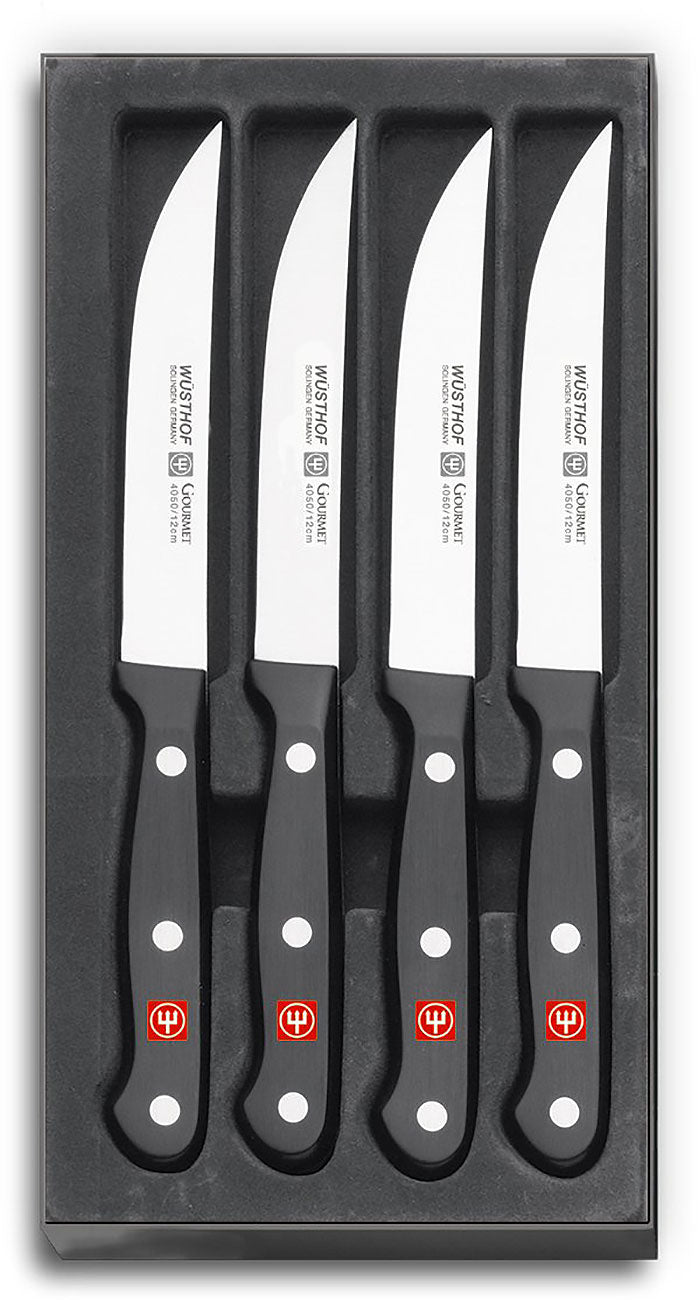 Wüsthof Gourmet 4-Piece Steak Knife Set - German Steel Cutlery