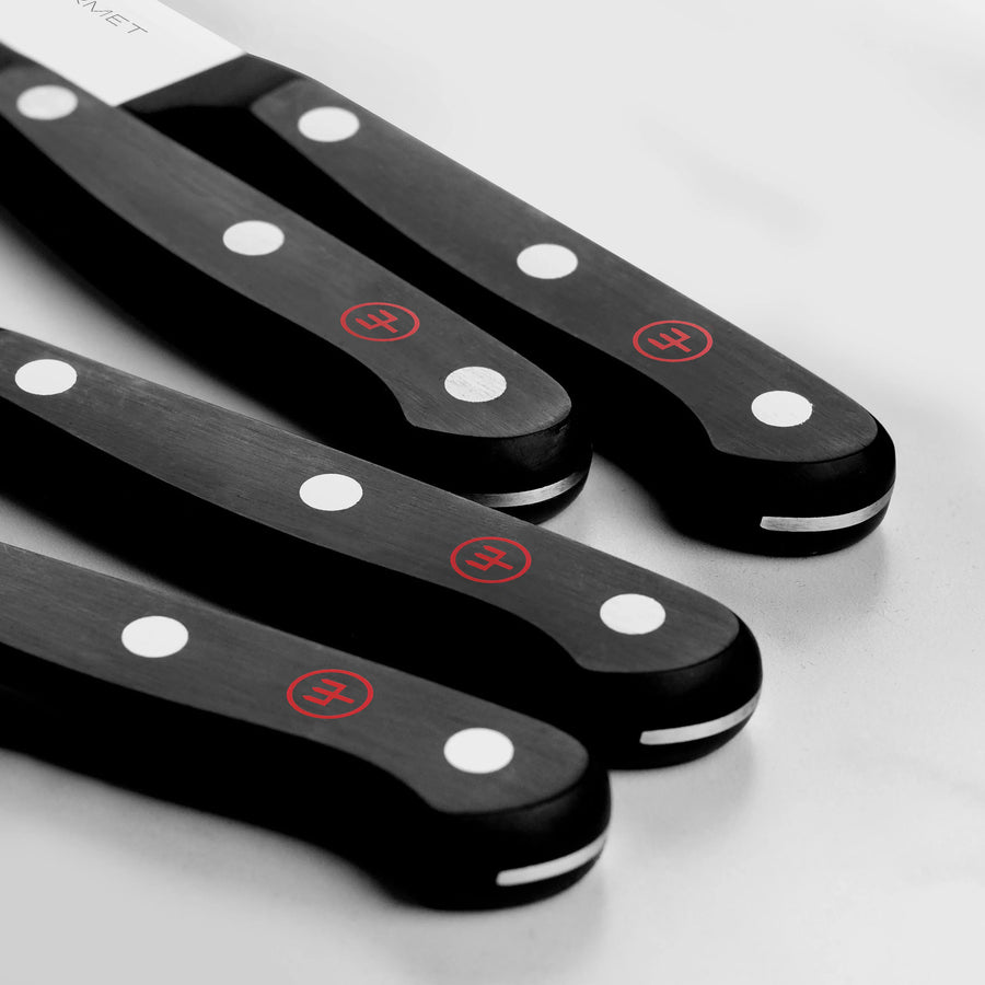 Wüsthof Gourmet 4-Piece Steak Knife Set - German Steel Cutlery