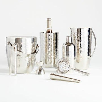Graham Wine Cooler – Hand-Hammered Stainless Steel with Mirror-Polished Finish