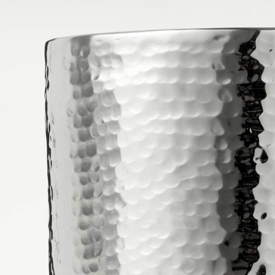 Graham Wine Cooler – Hand-Hammered Stainless Steel with Mirror-Polished Finish