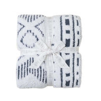 Barefoot Dreams CozyChic® Artisan Throw - Pearl &amp; Smokey Blue