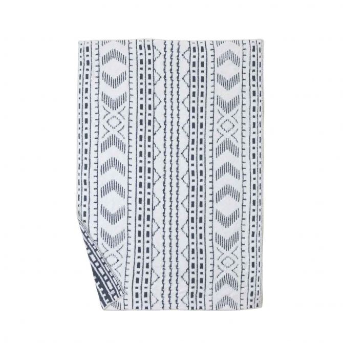 Barefoot Dreams CozyChic® Artisan Throw - Pearl &amp; Smokey Blue