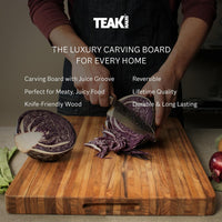 Teakhaus Edge-Grain Professional Cutting Board with Hand Grips 24" × 18"