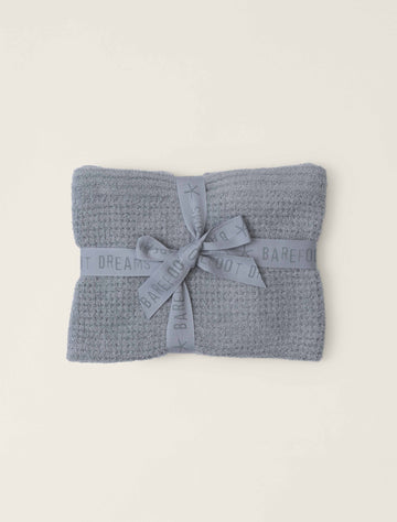 Barefoot Dreams CozyChic Lite® Waffle Receiving Blanket - Moonbeam