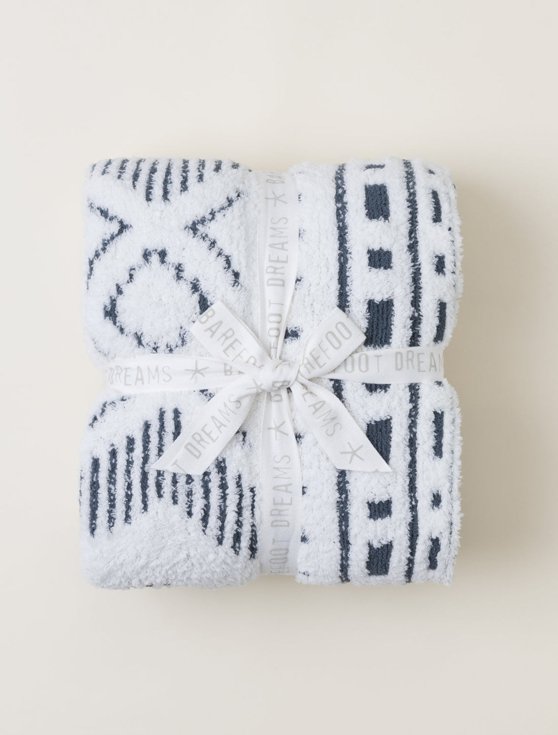 Barefoot Dreams CozyChic® Artisan Throw - Pearl &amp; Smokey Blue