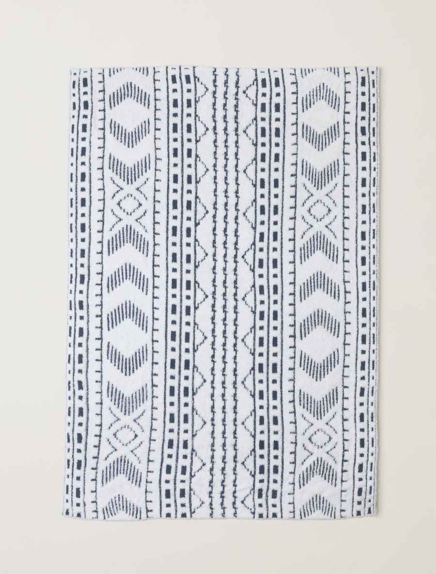 Barefoot Dreams CozyChic® Artisan Throw - Pearl &amp; Smokey Blue