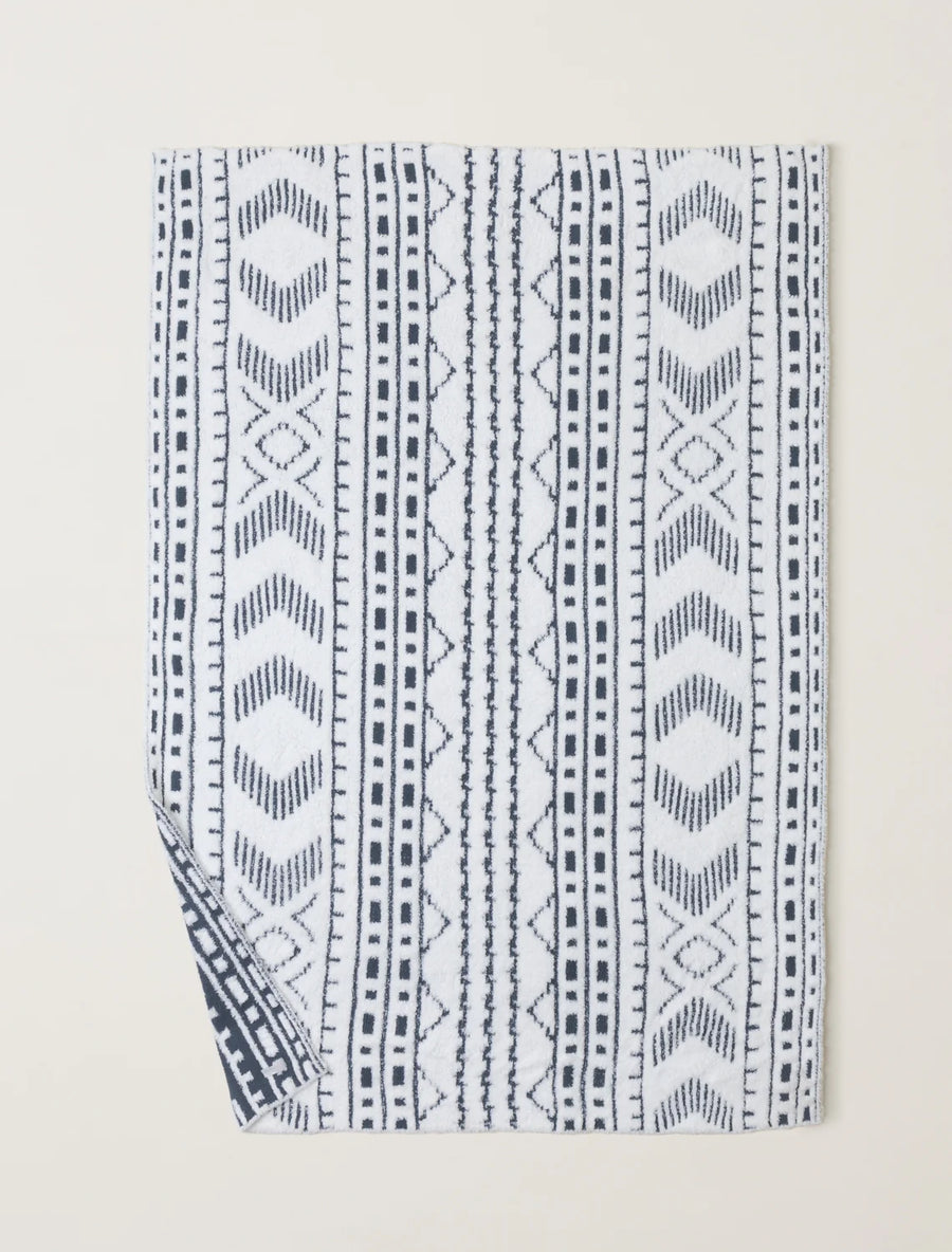 Barefoot Dreams CozyChic® Artisan Throw - Pearl &amp; Smokey Blue