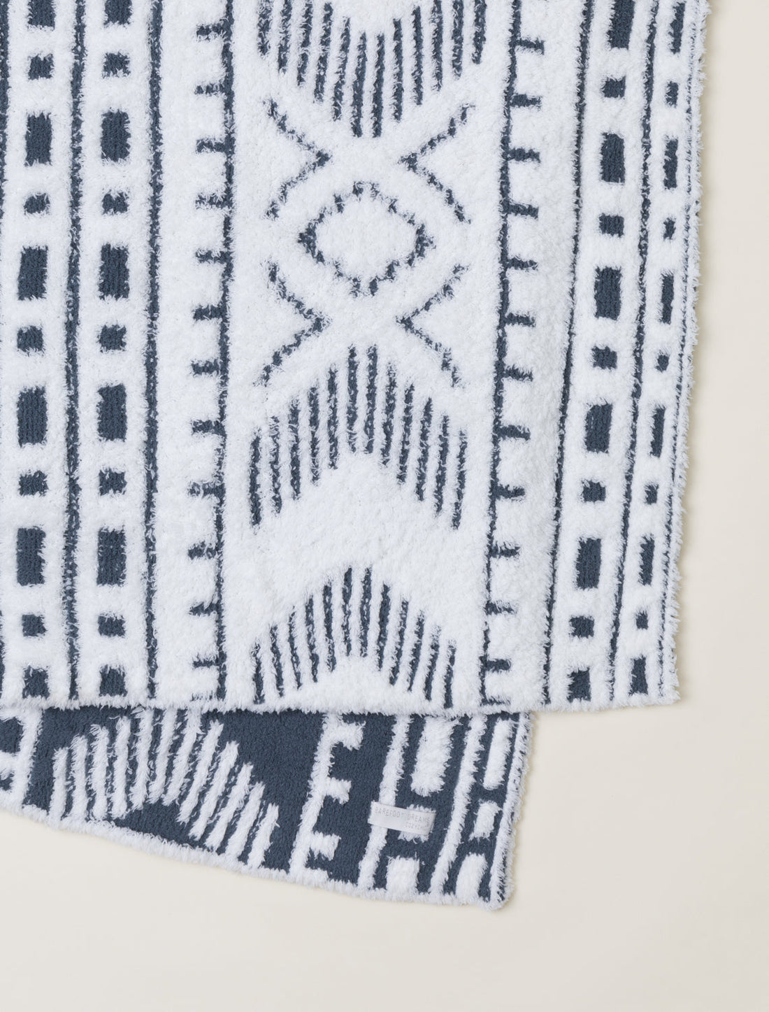 Barefoot Dreams CozyChic® Artisan Throw - Pearl &amp; Smokey Blue