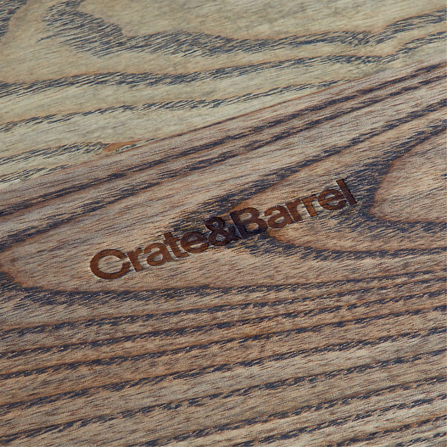 Grey Wash Face-Grain Cutting Board – 16" × 16", Ash Wood with Driftwood Teak Oil Finish