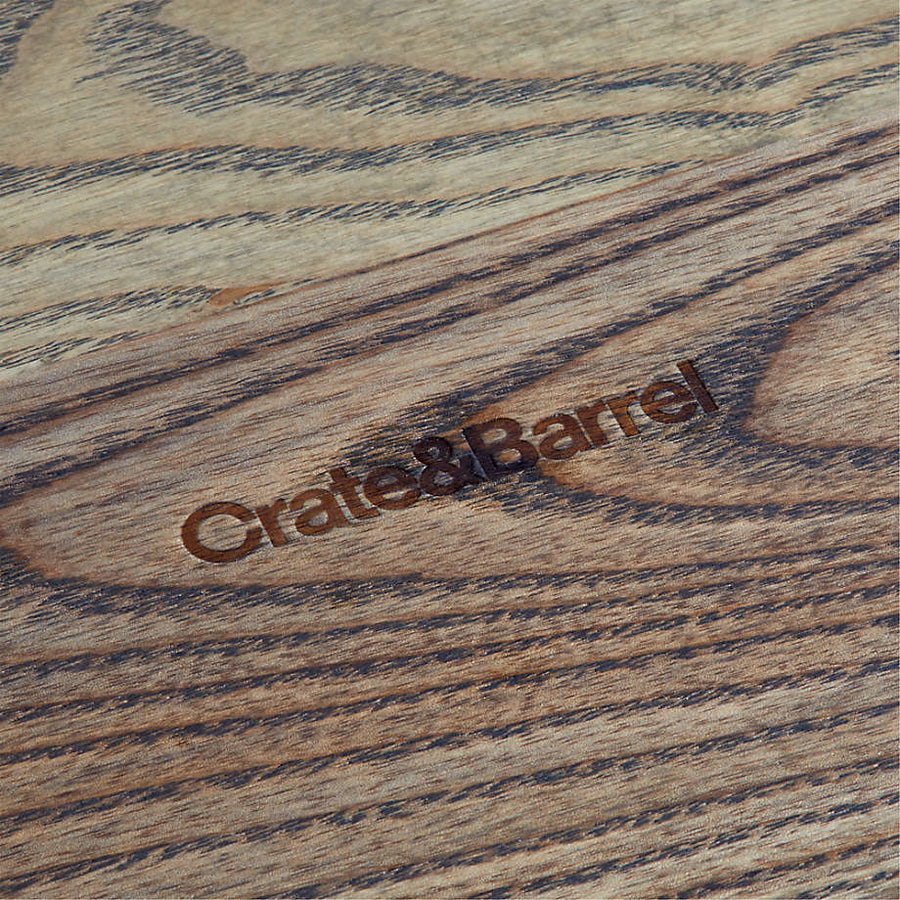 Grey Wash Face-Grain Cutting Board – 16" × 16", Ash Wood with Driftwood Teak Oil Finish