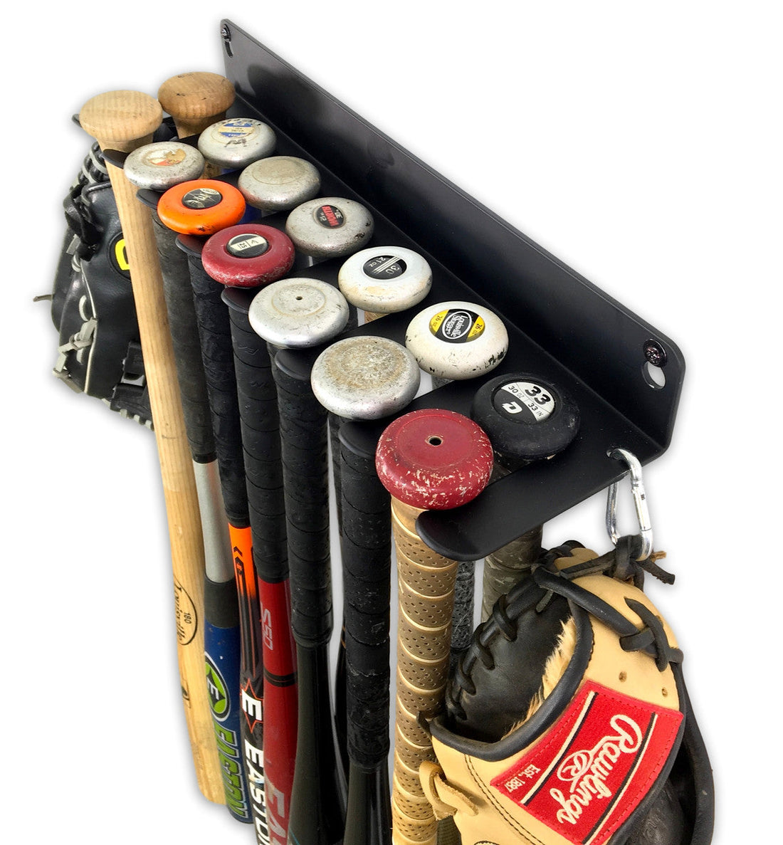 StoreYourBoard Dugout Heavy-Duty Baseball Bat Rack - Wall or Fence Mount Storage Holds 14 Bats