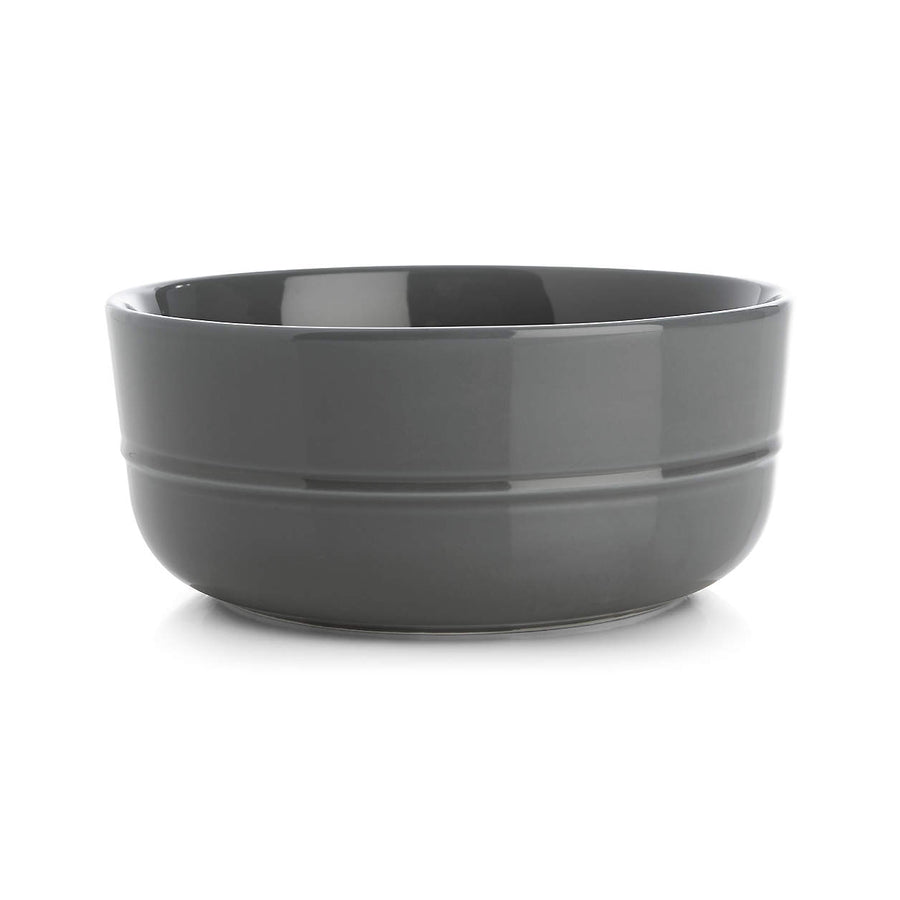 Hue Dark Grey Porcelain Cereal Bowl – 28 oz, Hand-Glazed