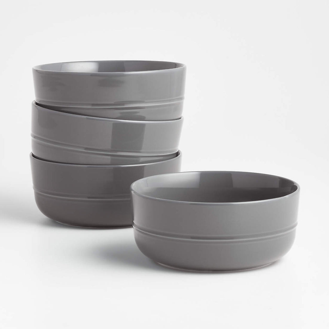 Hue Dark Grey Porcelain Cereal Bowl – 28 oz, Hand-Glazed