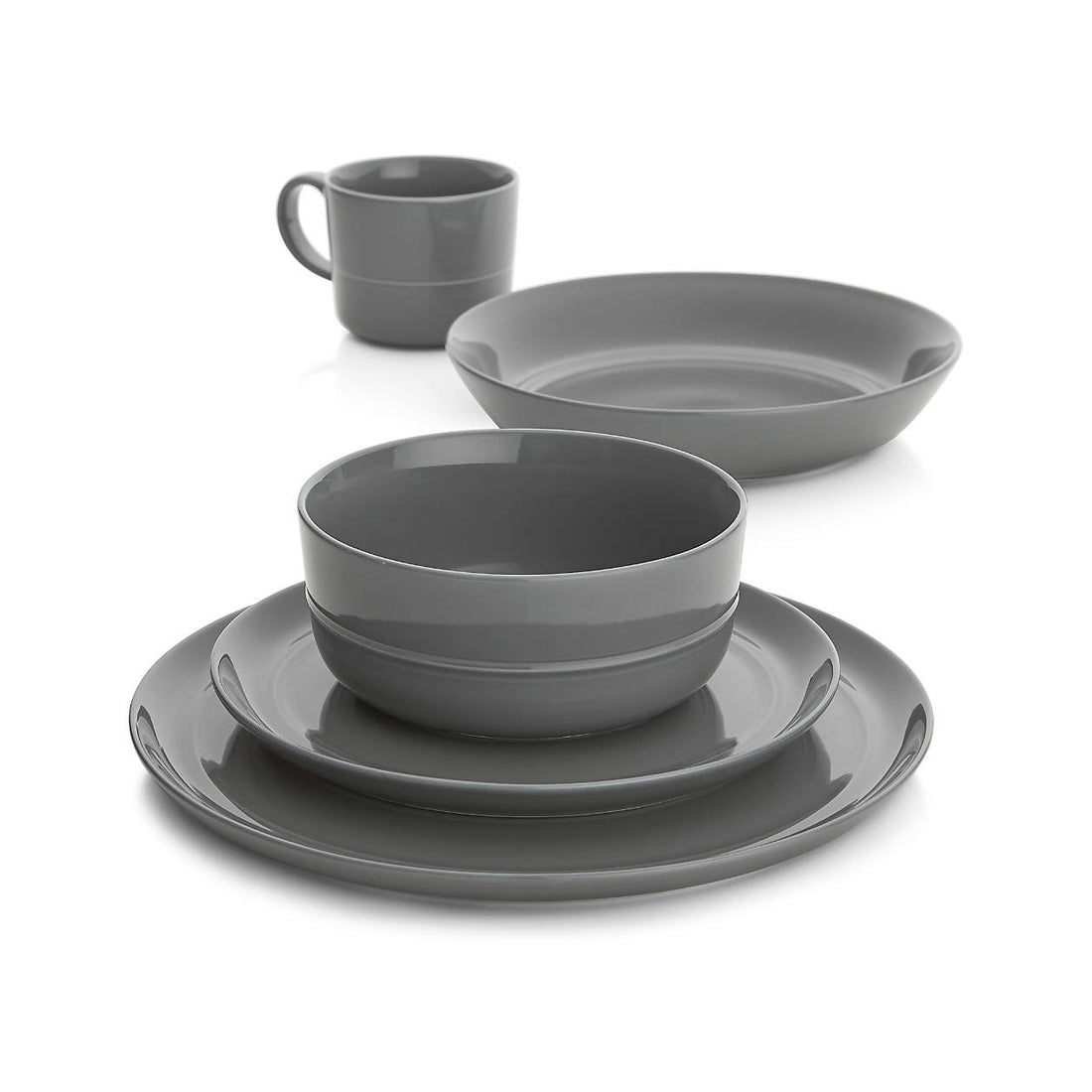 Hue Dark Grey Porcelain Cereal Bowl – 28 oz, Hand-Glazed