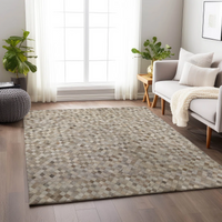 8x10 Gray Diamond Indoor Area Rug – Loomed Polyester, Machine Washable