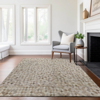 8x10 Gray Diamond Indoor Area Rug – Loomed Polyester, Machine Washable