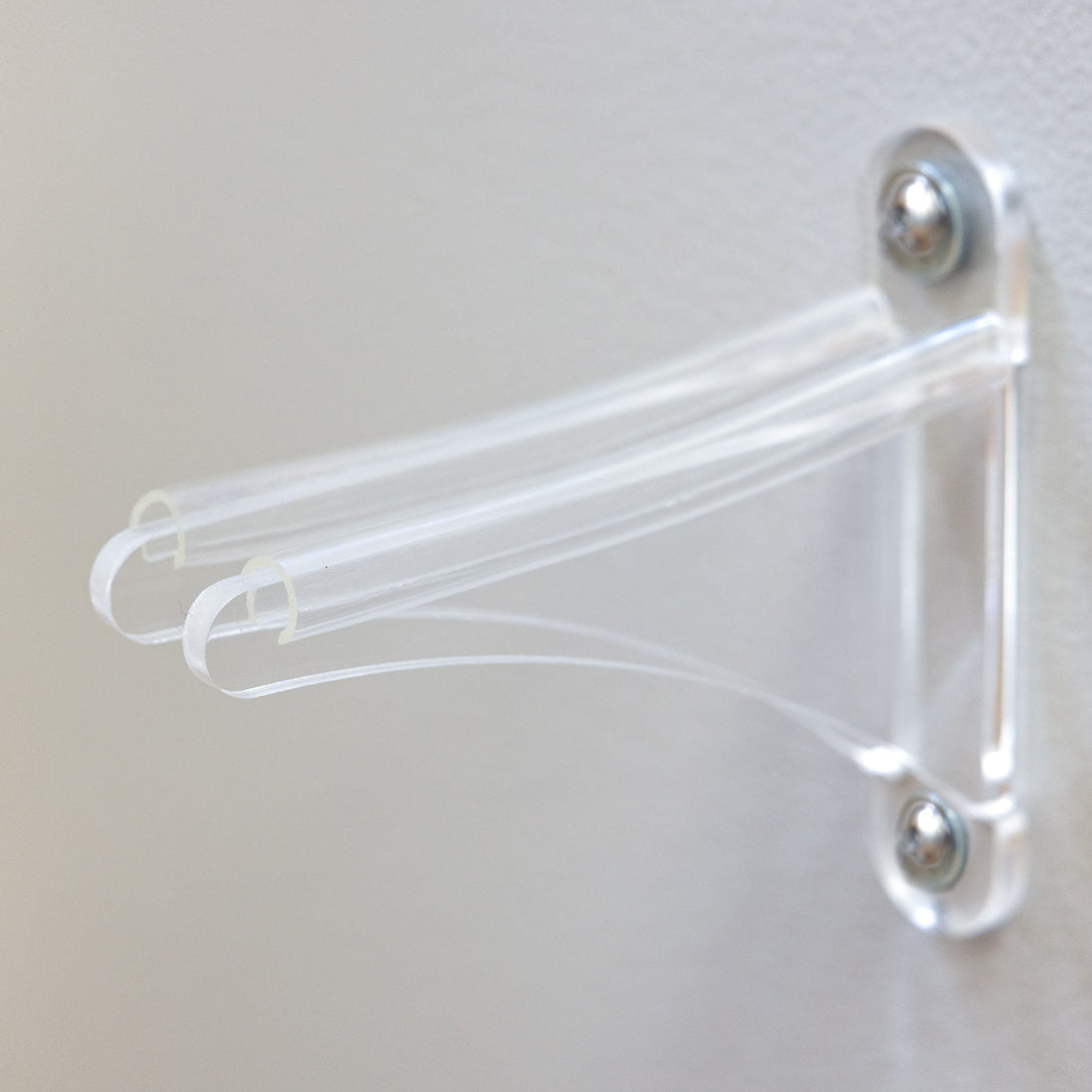 Clear Acrylic Ski Rack 2-Pack - Wall Mount Vertical Display Storage for Garage and Home